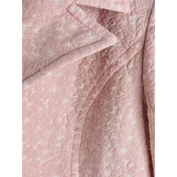 Vintage Sears Perma Prest 60’s Pink Polyester Floral Embossed Blazer Women’s 20’ - Picture 6 of 10